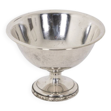 Coupe en métal argenté. Époque 1950.