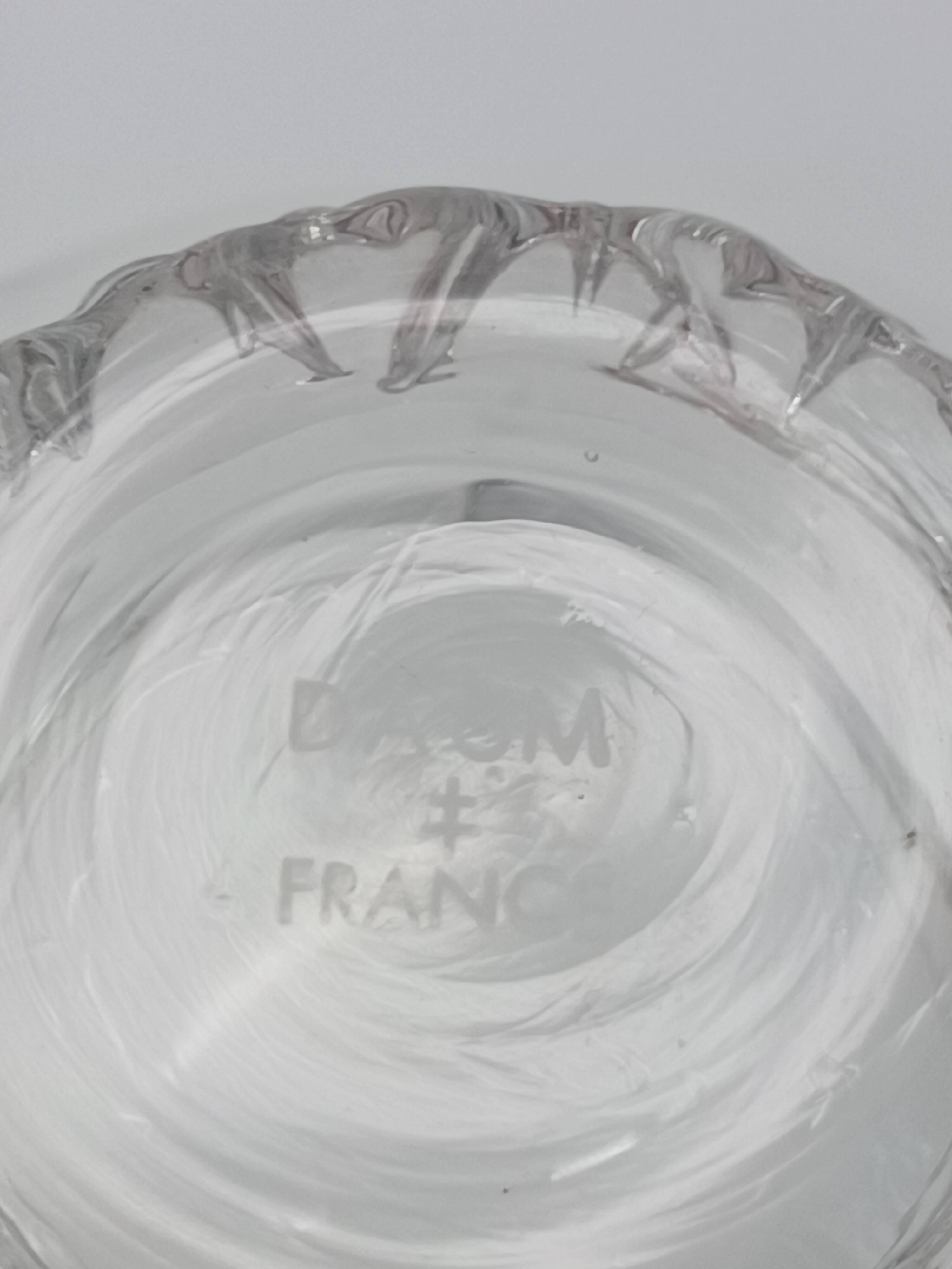 Set of 12 dessert / ice cream bowls in crystal - Daum Nancy France - Circa