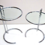 Eileen Gray 1980s adjustable side tables
