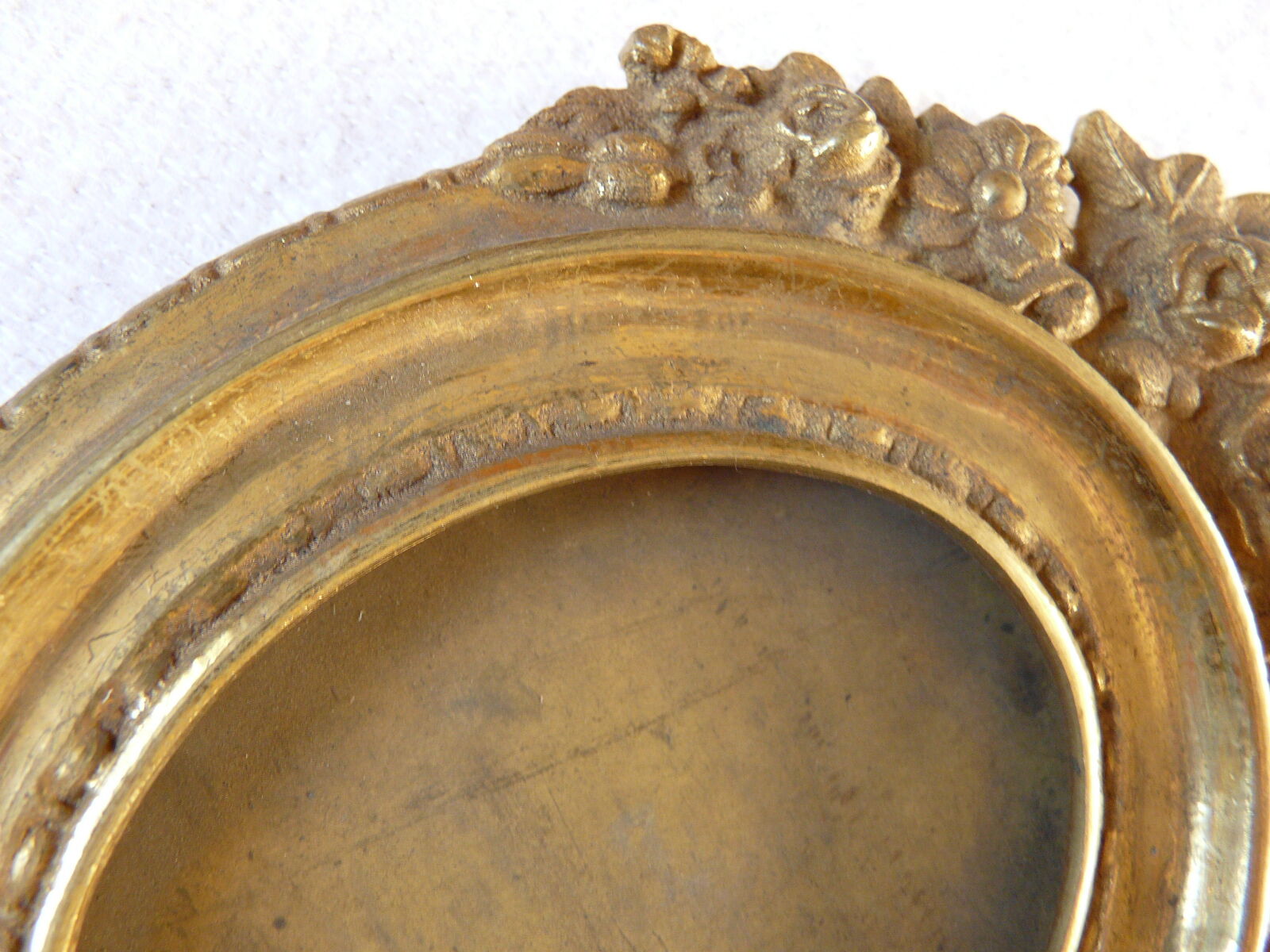 Beautiful pair of frame photo bronze gilded bronze miniature photo