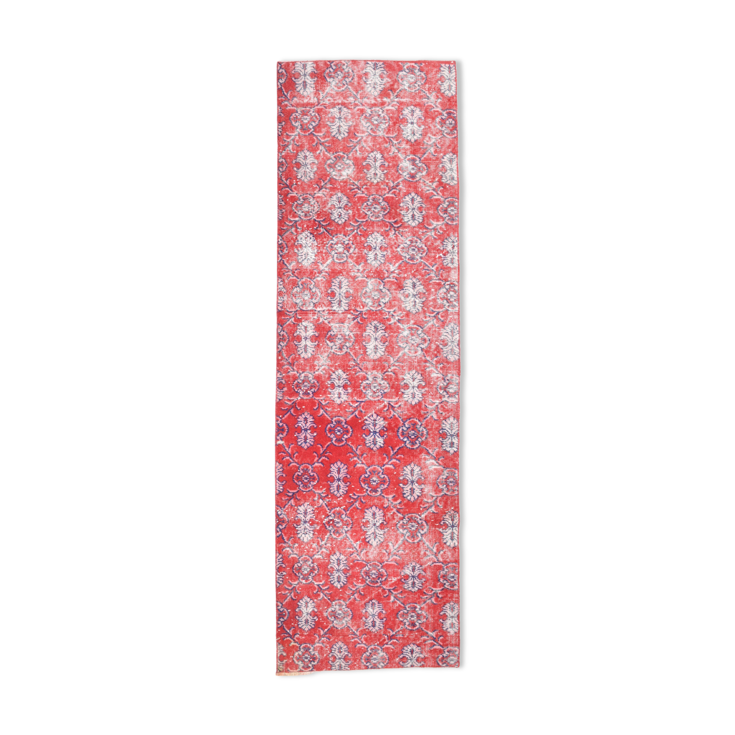 2x8 red classic vintage runner rug, 245x73cm