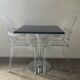 Ensemble Philippe Starck Kartell table à manger Top Top et 2 fauteuils Louis Ghost