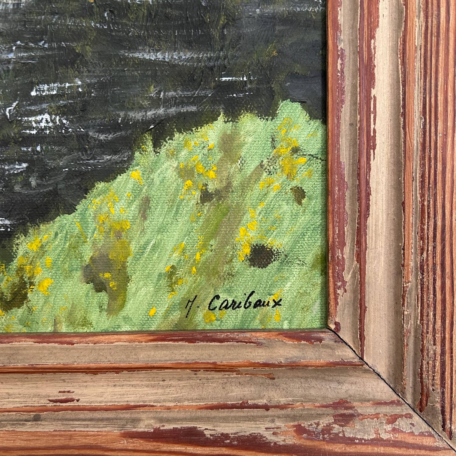 Painting the bridge over the river