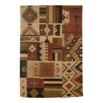 Tapis Kilim 100 % tissé à la main, décoration d'intérieur, tapis traditionnel indien.