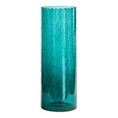 Grand vase vintage en verre de Murano bleu pétrole
