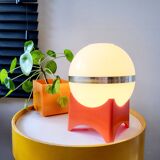 Space age tafellamp met oranje voet vierkant, kunststof, jaren 1960