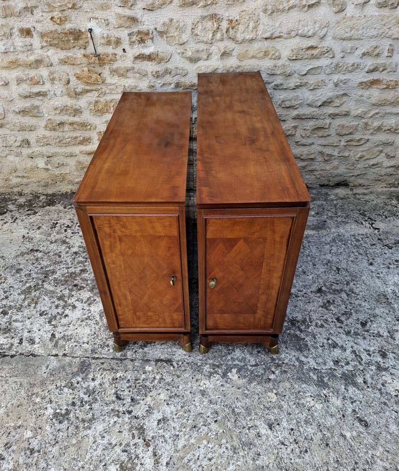 Mahogany glass sideboard, 1950