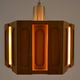Hexagonal Architectural Pine Pendant Lamp, Sweden, 1970s
