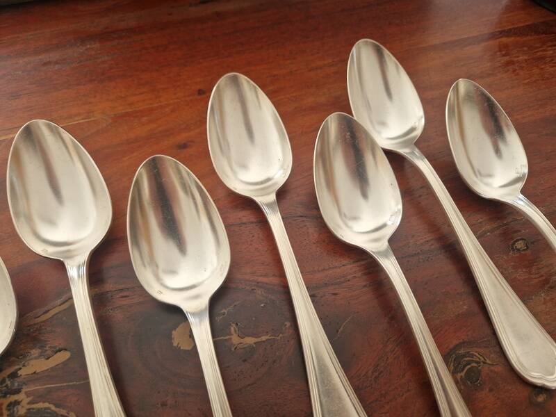 Christofle - Set of 12 table spoons model Spatours - Silver-plated metal