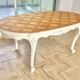 Cherry wood table with marquetry – Louis XV style