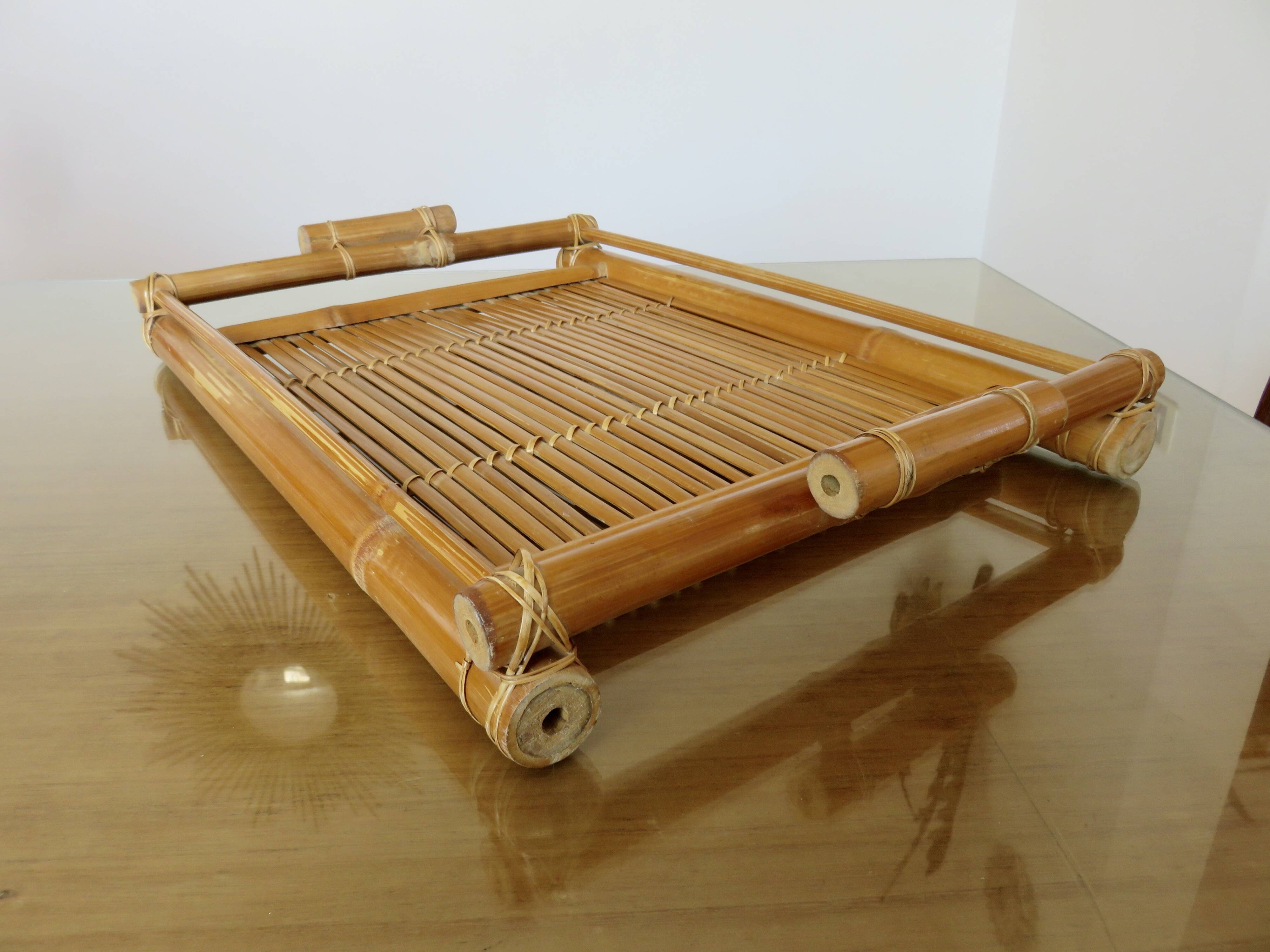 Bamboo tray 60s 70s