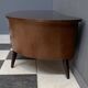 1960s kidney-shaped sideboard in two-tone wood