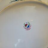 Vegetable soup kitchen Alfred Lanternier & Co Limoges blue peacock décor