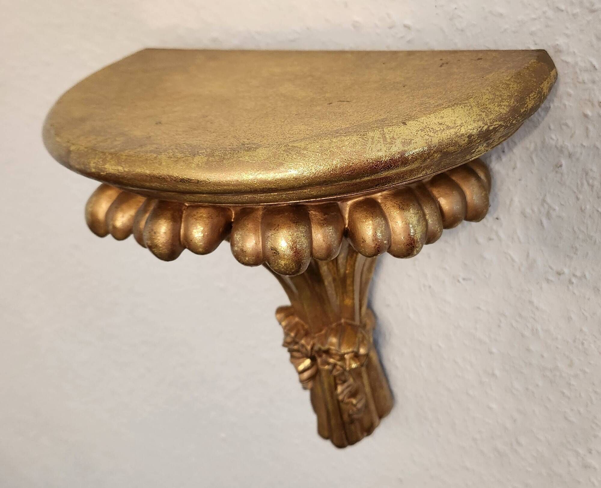 vergoldée console murale support mural étagère décorative rococo Louis XV, 1970