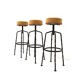 Set of six cast iron bar stools 1970s