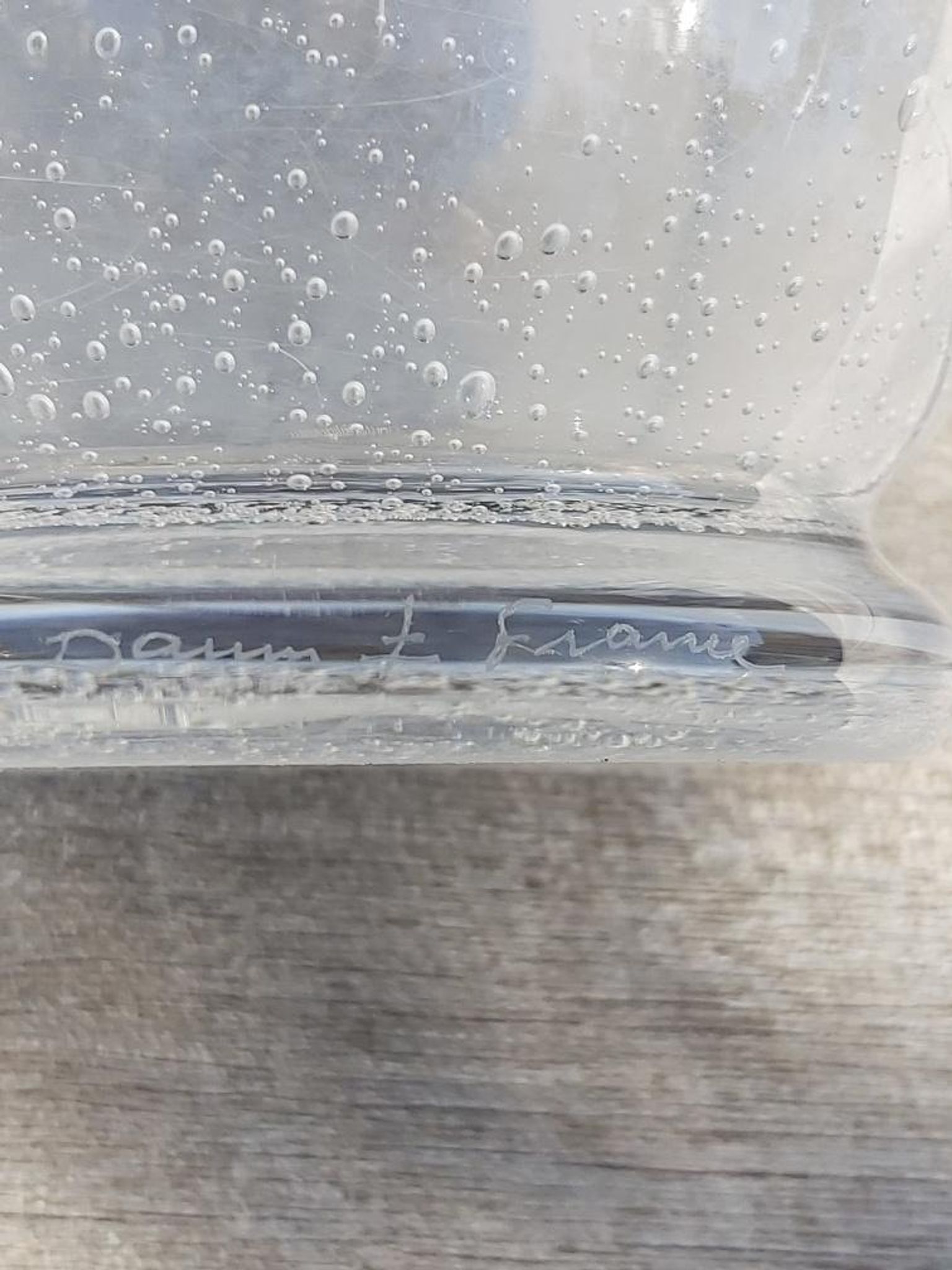 Vase Daum bullé années 50