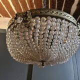 Large ceiling light Demi Montgolfière in bronze with 5 lights - 19th century period