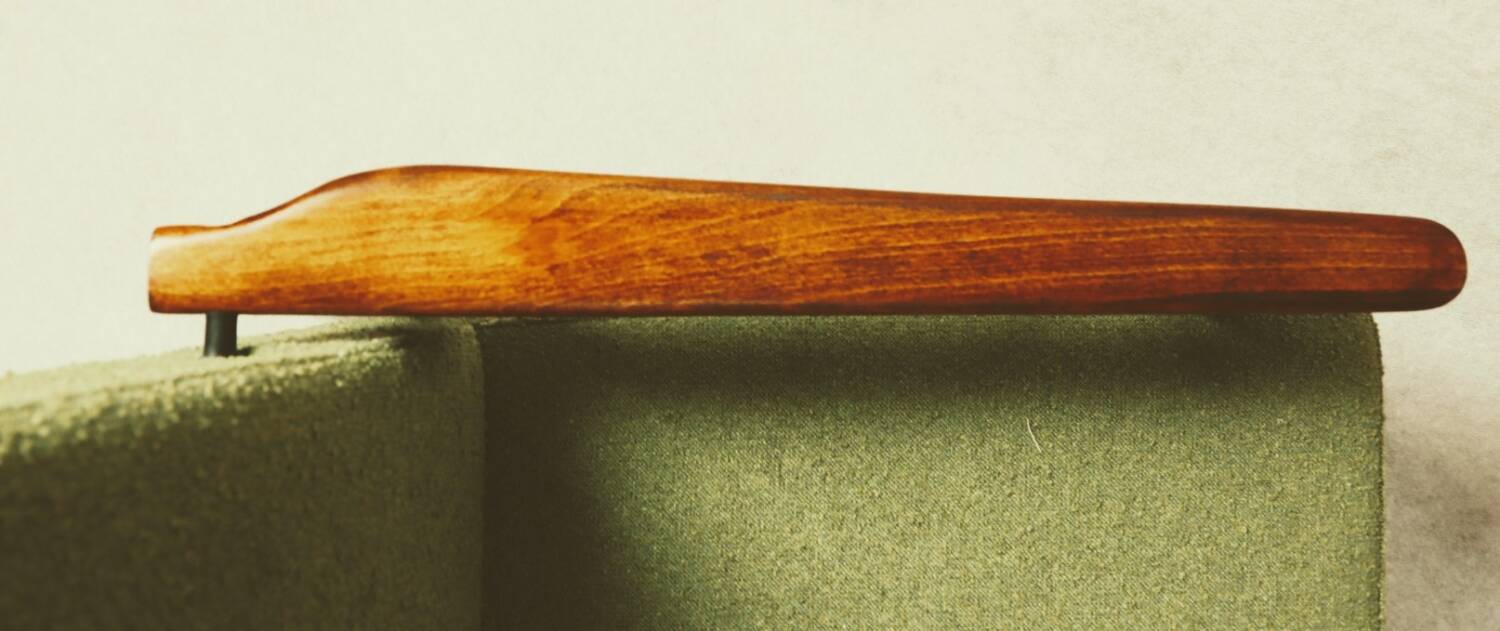 Fauteuil scandinave boucle eucalyptus vert oryginal model 1970 rénové chaise de salon moderne design milieu du siècle