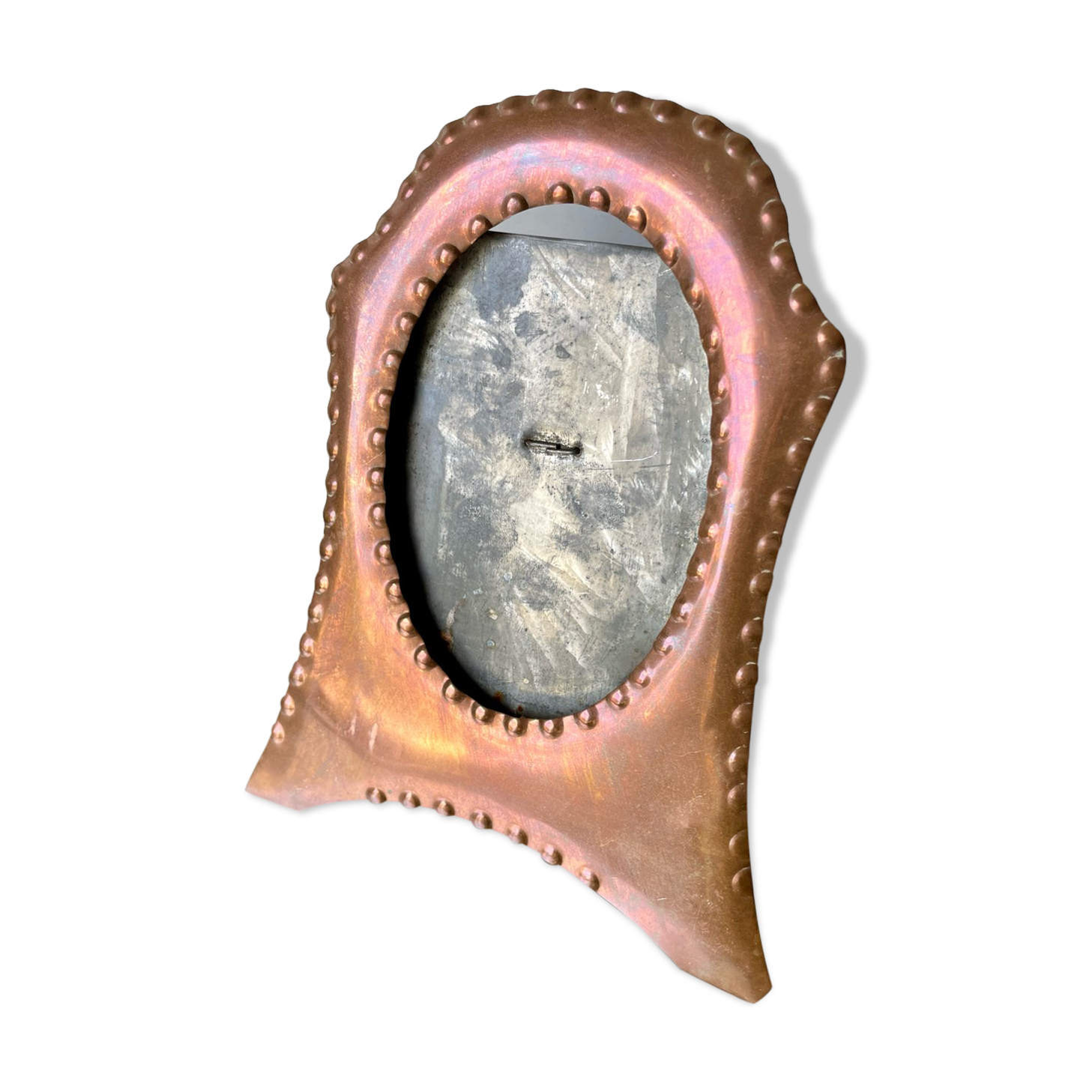 Art nouveau copper and metal picture frame