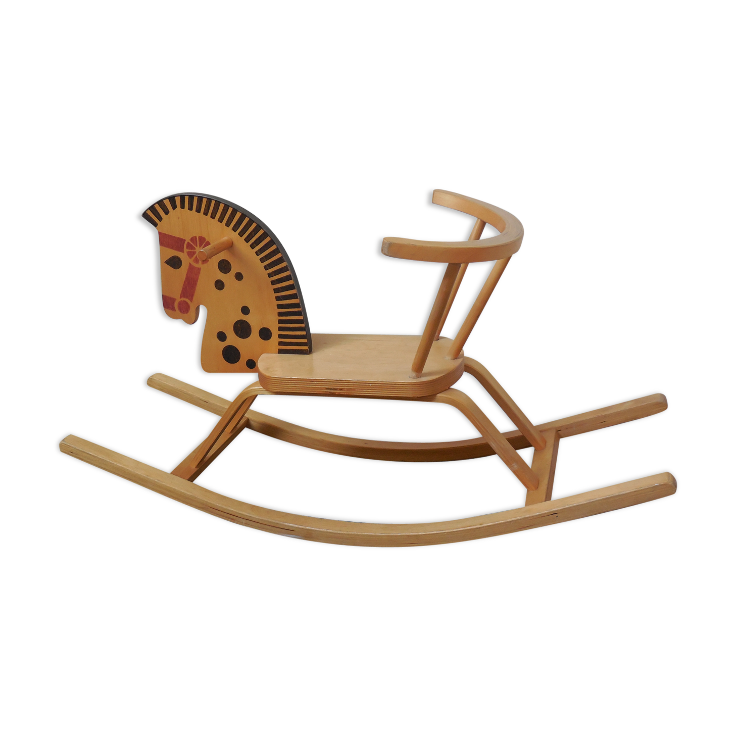 Wooden rocking horse
