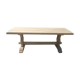 Solid oak monastery table raw wood.