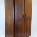 Bauhaus chromed tubular steel and walnut wardrobe, 1930s