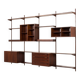 Kai Kristiansen rosewood wall unit with 2 lamps for FM Mobler, Denmark 1960s
