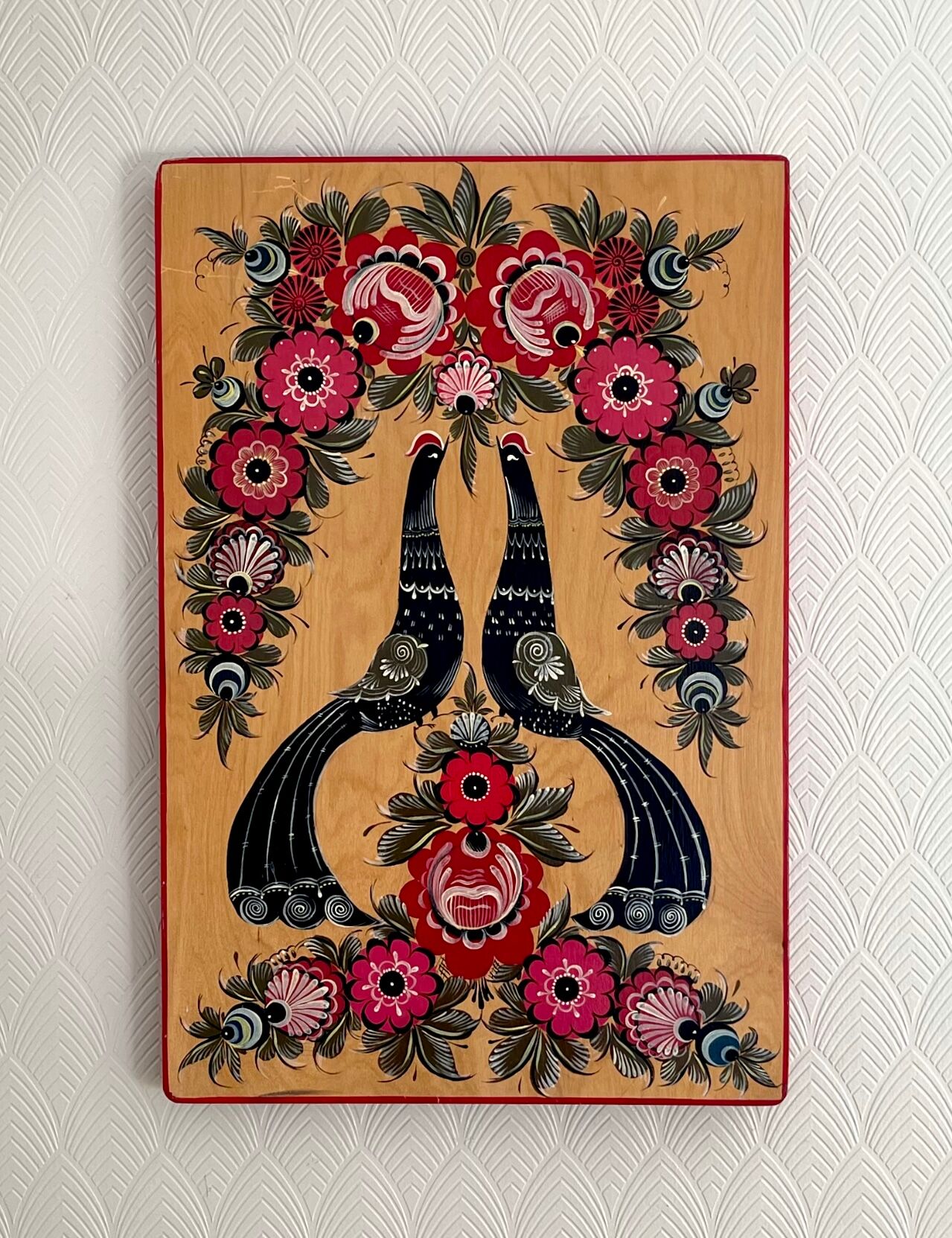 Vintage wood painting