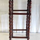 Side table / pedestal table in turned solid wood – 40s/50s