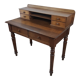 Wooden desk with turned feet