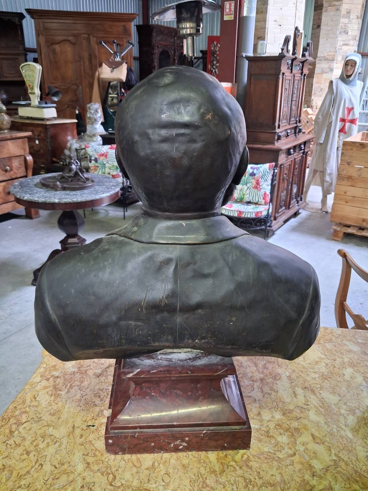 Bust of Jean-Baptiste Dujardin in bronze – Signed Parmer Fecit – 1889