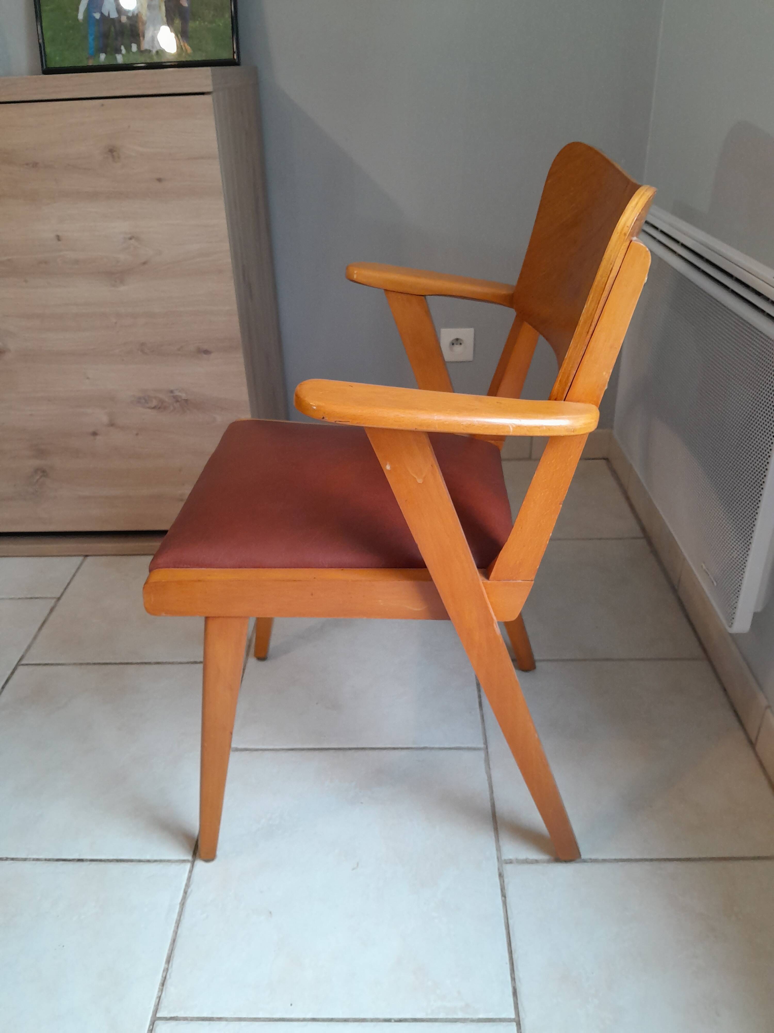 Vintage bridge armchair from the 50s