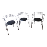 3 Silver Moon armchairs