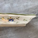 Small square and hollow decorative dish in Moustiers porcelain