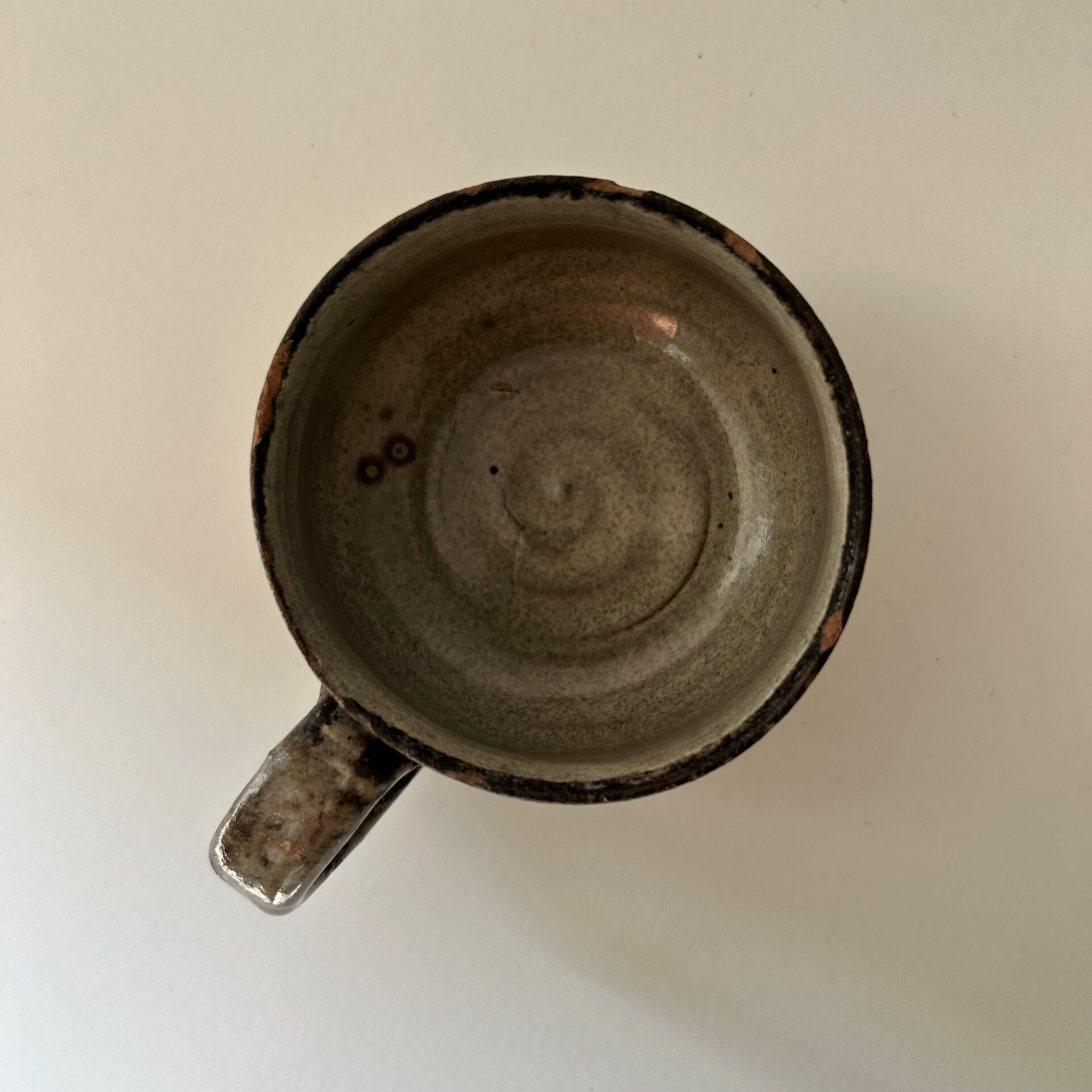 Handcrafted mug with floral decoration
