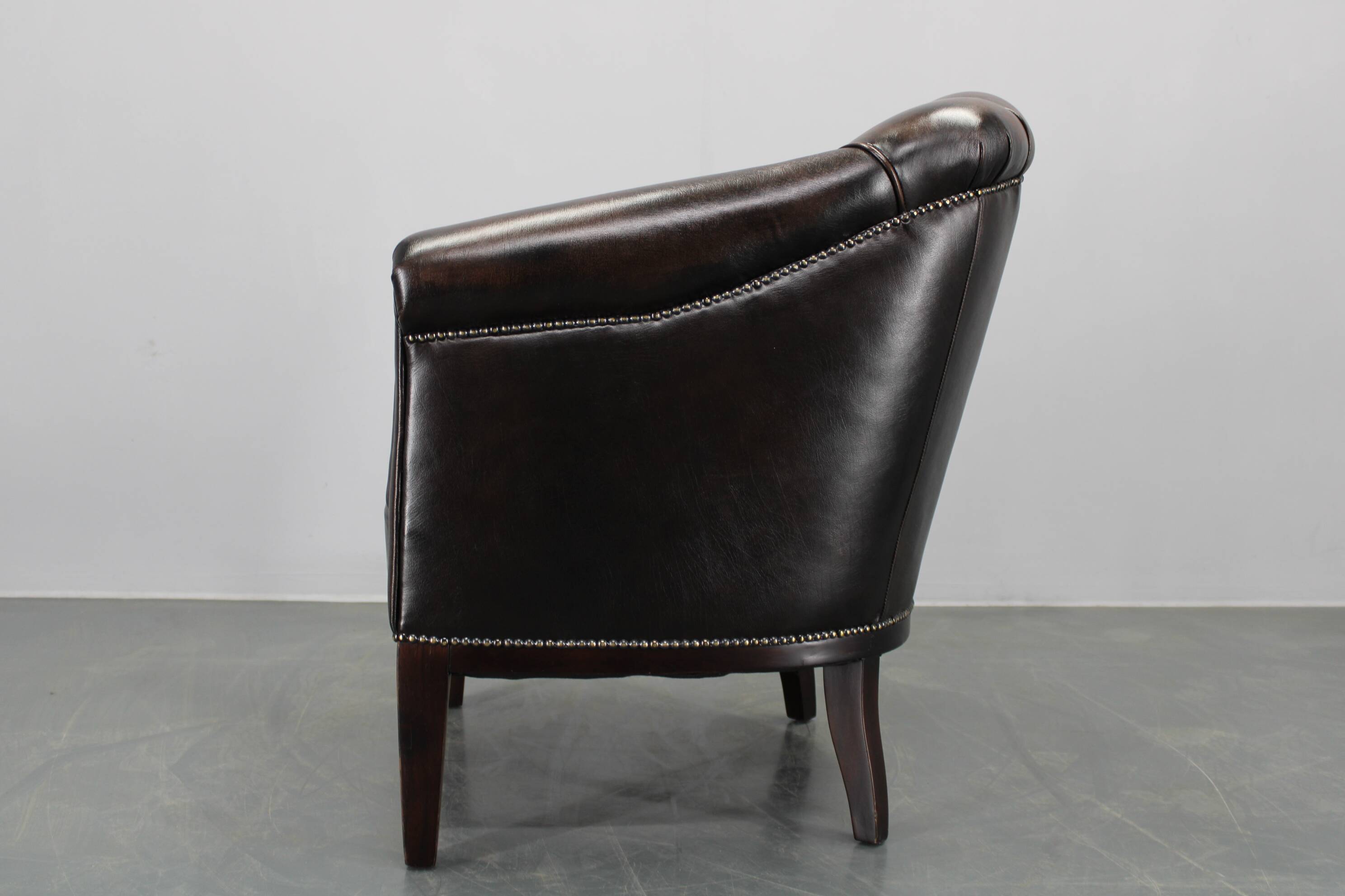 Vintage Leather Armchair, Czechoslovakia