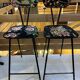 Pair of canvas high chairs