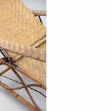 Bauhaus rattan armchair with ottoman by Erich Dieckmann, 1930s