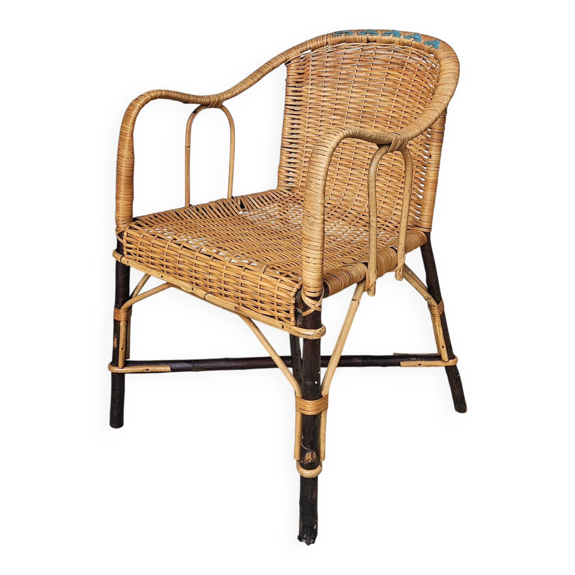 Vintage rattan armchair