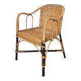 Vintage rattan armchair