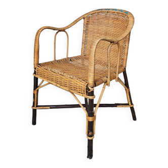 Vintage rattan armchair