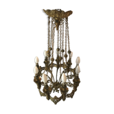 Lustre en laiton 9 feux