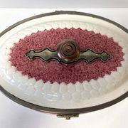 Vintage Art Nouveau Pot Biscuit in Faience German Manufacture Early 1900s