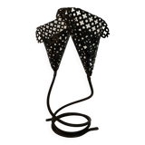 Perforated metal candle holder