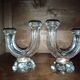 Pair of crystal candlesticks from Vannes.