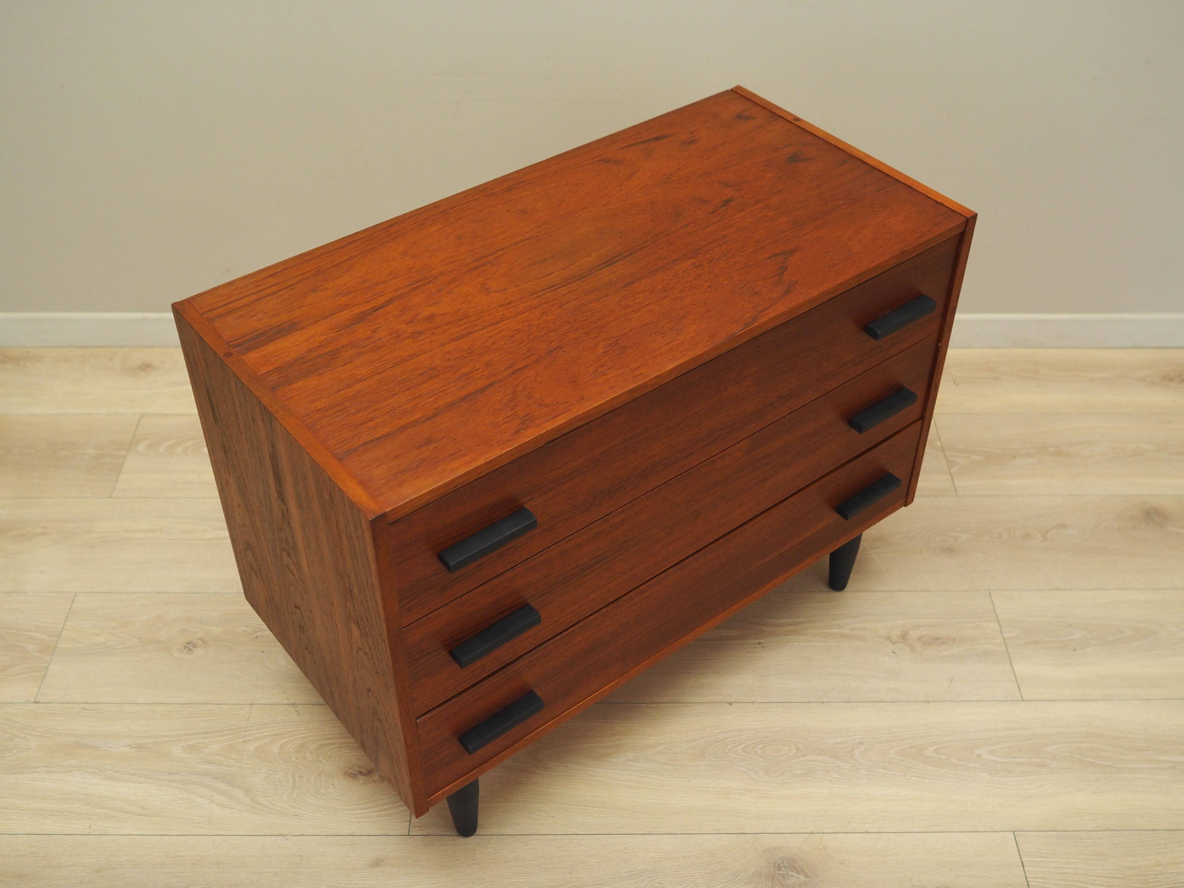 Teak chest of drawers, Danish design, 1980s, production: Denmark