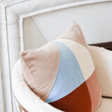 Coussin en velours coloré