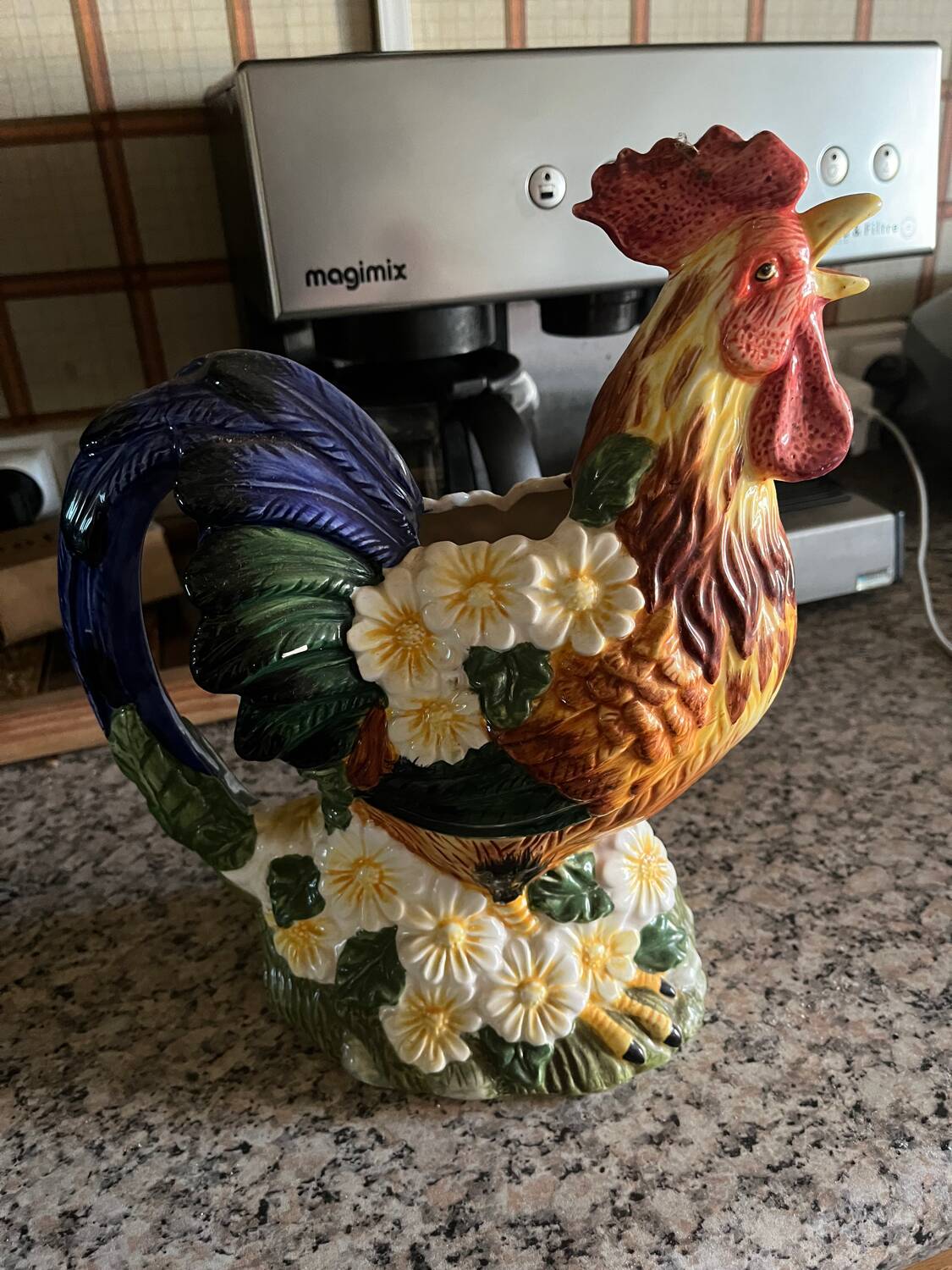 Beautiful rooster pitcher