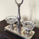 crystal and silver-plated metal salt and pepper shaker Christofle