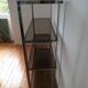 Chrome shelves and smoked glass 70s